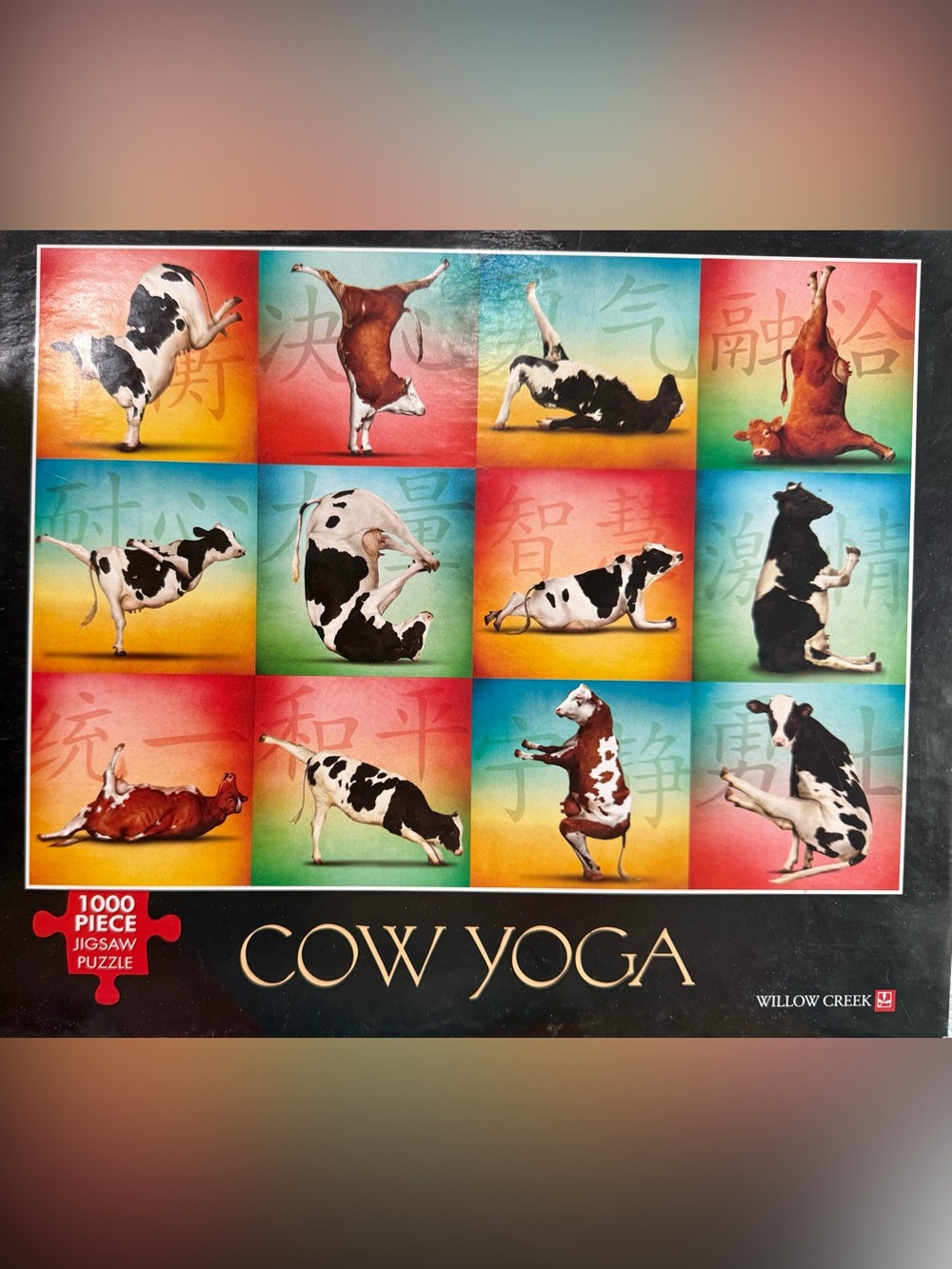 Cow Yoga Poster - Colorful Cow Art Print